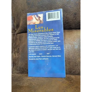 Photo of Les Miserables 1957 Jean Gabin VHS color 210 mins - NEW SEALED