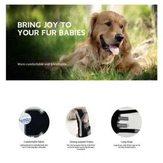 Photo of Dog Rear Leg Knee Braces - Pair - Hock Joint Wrap Support Injuries Size Medium