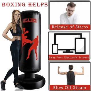 Photo of Freestanding Punching Bag for Adults with Gloves, Kick Boxing Bag with Stand
