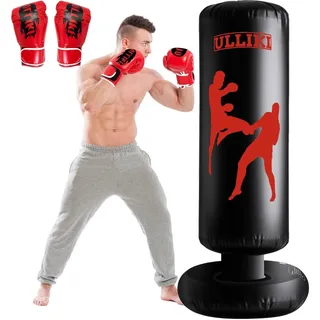 Photo of Freestanding Punching Bag for Adults with Gloves, Kick Boxing Bag with Stand