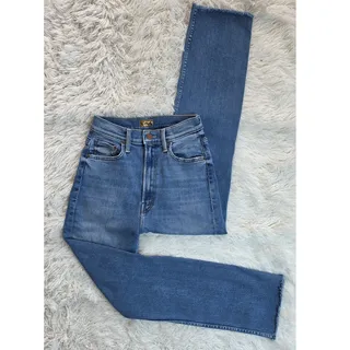 Photo of Mother High Waisted Rider Straight Ankle Fray Jeans 28 / 6