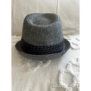 Photo of Fedora Hat Vintage. Grey And Black Tweed Material With Black Trim/ Band. Sharp!