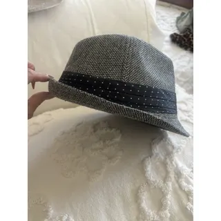Photo of Fedora Hat Vintage. Grey And Black Tweed Material With Black Trim/ Band. Sharp!