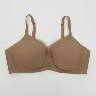 Photo of Honeylove Beige Mesh Trim Crossover Wireless Bra