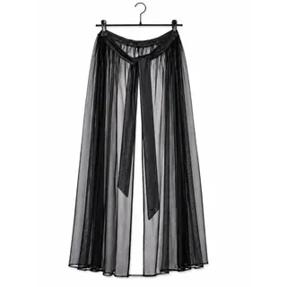 Photo of Fashion Nova black sheer mesh maxi sarong cover-up in size XL