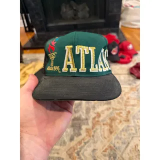 Photo of Vintage Atlanta 1996 Olympic Games Collection Snapback Hat Eastport Green Black Cap