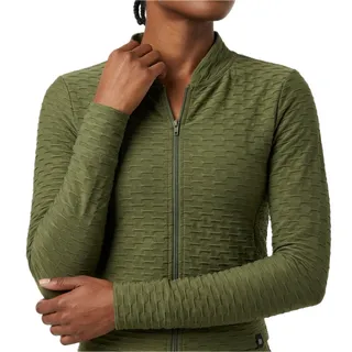 Photo of Booty by Brabants Olive Green Croco Cropped Zip Up Active Track Jacket sz S / M