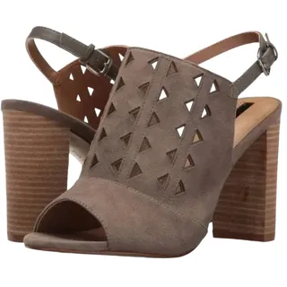 Photo of Tahari Marvel Taupe Brown Chicory Open Toe Chunky Slingback Sandals Size 10