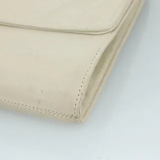 Photo of Saint Laurent Leather Clutch Bag White