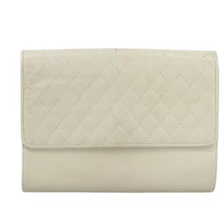 Photo of Saint Laurent Leather Clutch Bag White