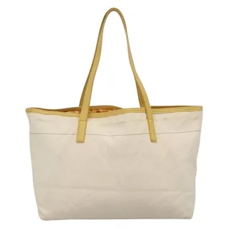Photo of Burberry Leather Tote Bag White Cream
