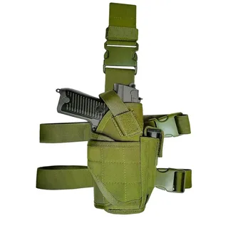Photo of Tactical Drop Leg Holster Olive Drab Green Adjustable Thigh Pistol Gun Holster