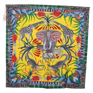 Photo of Hermes Silk Carre 90 Scarf In La Marche Du Zambeze Multicolor