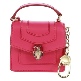Photo of Bvlgari Serpenti Bag Charm Leather Pink