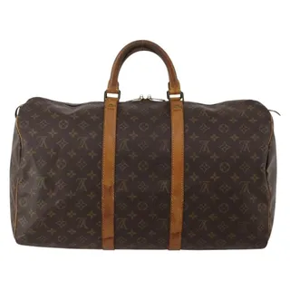 Photo of Louis Vuitton Monogram Keepall 50 Travel Bag Brown