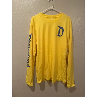 Photo of NWOT Disney Parks Disneyland Blue Gold Logo Long Sleeve Tee M