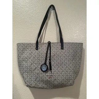 Photo of Guess Monogram Tote with inside removable leather pouch