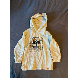 Photo of Timberland Hoodie Kids Toddler 3T Gray Long Sleeve Pullover Tree Logo Graphic