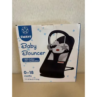 Photo of SWAYF HSX-001 Baby Bouncer Seat 0-18 Months 7.7-33 lbs Cotton Black Toy Bar