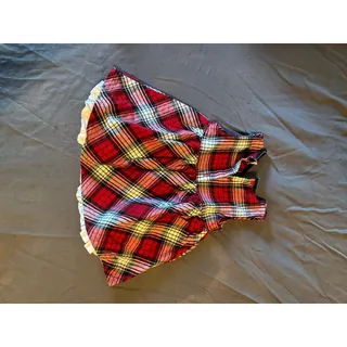 Photo of OshKosh Dress Baby Girls 18M Red Plaid Velvet Trim Ruffle Hem Sleeveless Holiday