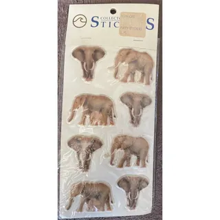 Photo of VINTAGE 1991 ELEPHANT STICKERS CALIFORNIA PACIFIC DESIGNS RAISED PUFFY NWT