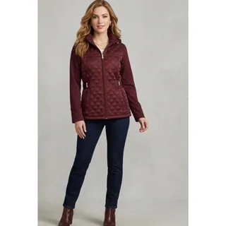 Photo of Jones New York Mixed Media Quilted Side Tab Waist Jacket