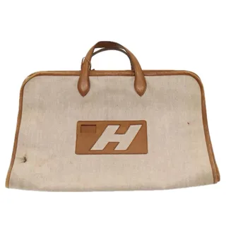 Photo of Hermes Canvas Leather Garment Cover Beige