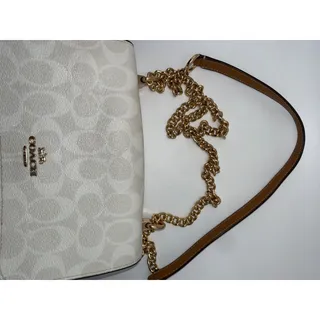 Photo of Coach Signature Canvas Crossbody Bag – Ivory/Saddle