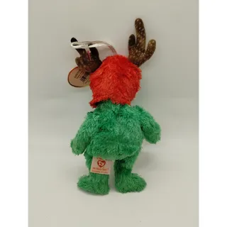 Photo of Ty Jingle Beanies 2002 Holiday Teddy Bear Green Plush Ornament Retired