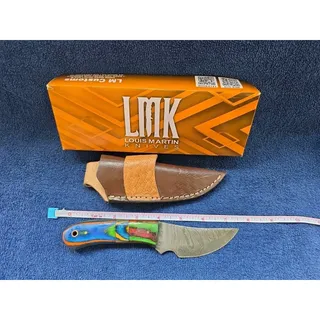 Photo of LMK Hunting Bowie Knife 7.5" Custom Handmade Forged Damascus Steel Blade #2105