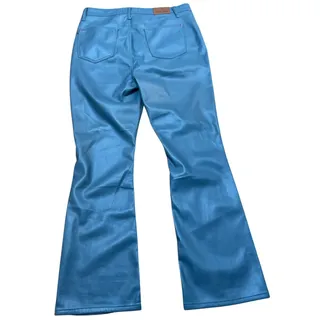 Photo of NEW Judy Blue Faux Leather Jeans Women 15/32 Slate Blue Bootcut Tummy Control