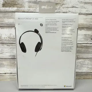 Photo of Microsoft LifeChat LX-3000 USB Stereo Headset JUG-00013 Black 1084 NEW Sealed