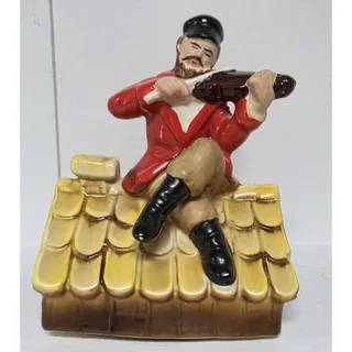 Photo of Vintage Fiddler on the Roof Handpaint Ceramic Music Box Rotating Sunrise Sunset