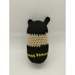 Photo of Handmade Crochet Bee Plush Stuffed Animal Mini Black Yellow