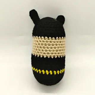 Photo of Handmade Crochet Bee Plush Stuffed Animal Mini Black Yellow