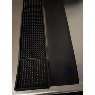 Photo of Noverlife Bar Spill Mat 2 Pack Black Rubber 23.5 x 3 in Non Slip Rail Runner
