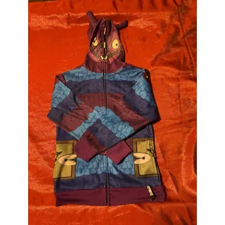 Photo of Fortnite Hoodie Mens M Zip Up Llama Loot Box Graphic Hooded Zip Jacket Purple