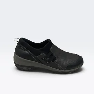 Photo of Jambu Black All Terra Design Floral Embossed Comfort Shoes