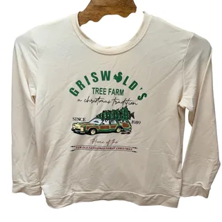 Photo of GRISWALDS Tree Farm Sweatshirts Men's Size XL Christmas Station Wagon Holiday