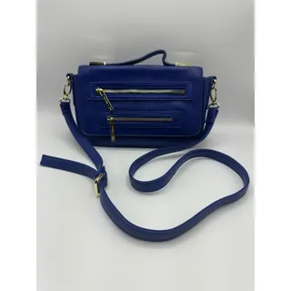 Photo of Olivia + Joy Blue Faux Leather Crossbody Purse w/ Top Handle 11.25" x 6"