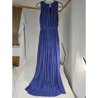 Photo of Banana Republic Pleated Maxi Dress M Tall Periwinkle Blue