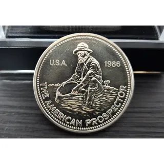 Photo of 2011 Canada Maple Leaf & 1986 Prospector .9999 Silver 1 Oz Coins  inDisplay Case
