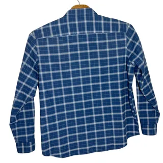 Photo of UNTUCKit Flannel Shirt Men's Size 3XLT Tall Blue Plaid Button Up Cotton