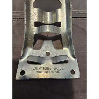 Photo of Vintage Valley Forge Steel Angled Wall Mount 3/4" Bracket Flag Pole Holder - USA