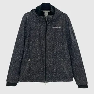 Photo of Free Country Mens Grey Hooded Fleece Lined Zip Up Coat