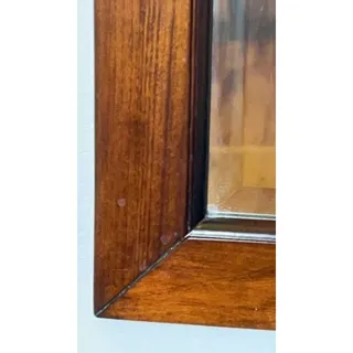 Photo of Arched Beveled Wall Mirror 30"x22" Solid Wood Frame Heavy Vintage Style