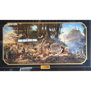 Photo of Tom duBois "The Invitation" Signed Ltd Ed Framed Print COA Noah's Ark 43"x26"