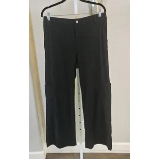 Photo of Wild Fable Black Corduroy Wide Leg Cargo Pants Size M EUC