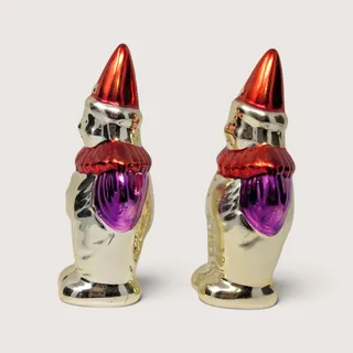 Photo of Vintage Metallic Clown Salt and Pepper Shakers