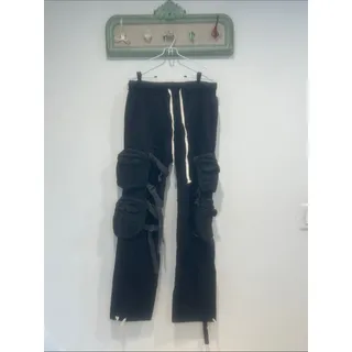 Photo of MNML Black double Cargo pockets baggy Pants Utility streetwear DK medium Women’s